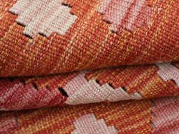 Close-up detail of New Modern Design rug from Pakistan showing Wool weave