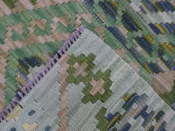 Surface texture of New Modern Design rug with natural Wool and intricate pattern