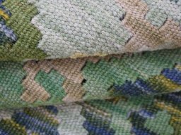 Close-up detail of New Modern Design rug from Pakistan showing Wool weave