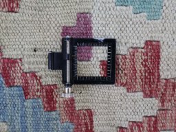 Corner detail of New Modern Design rug showing border pattern and Wool pile