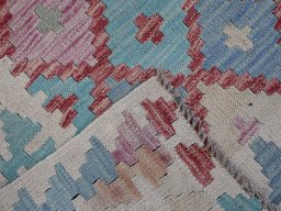 Surface texture of New Modern Design rug with natural Wool and intricate pattern