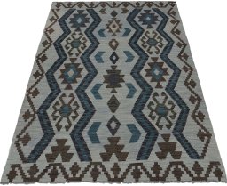 Full view of New Modern Design rug from Pakistan, 172 × 125 cm in Multi Color tones