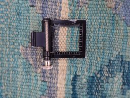 Corner detail of New Modern Design rug showing border pattern and Wool pile