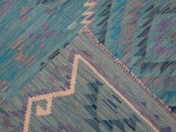 Surface texture of New Modern Design rug with natural Wool and intricate pattern