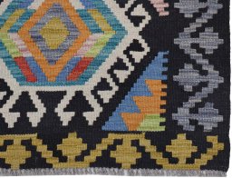 Close-up detail of New Modern Design rug from Pakistan showing Wool weave