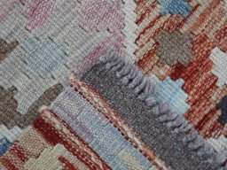 Surface texture of New Modern Design rug with natural Wool and intricate pattern