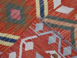 Surface texture of New Modern Design rug with natural Wool and intricate pattern