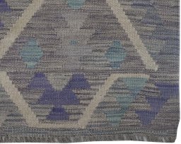 Close-up detail of New Modern Design rug from Pakistan showing Wool weave