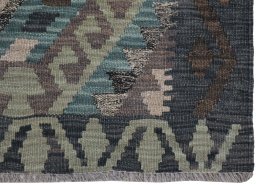 Close-up detail of New Modern Design rug from Pakistan showing Wool weave