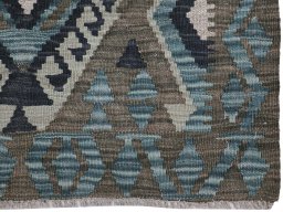 Close-up detail of New Modern Design rug from Pakistan showing Wool weave