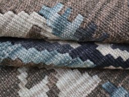 Close-up detail of New Modern Design rug from Pakistan showing Wool weave