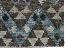 Close-up detail of New Modern Design rug from Pakistan showing Wool weave