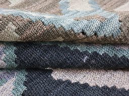 Close-up detail of New Modern Design rug from Pakistan showing Wool weave