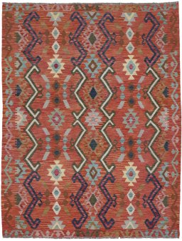 Full view of New Modern Design rug from Pakistan, 202 × 160 cm in Multi Color tones