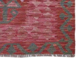 Close-up detail of New Modern Design rug from Pakistan showing Wool weave