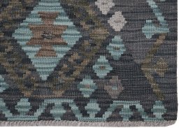 Close-up detail of New Modern Design rug from Pakistan showing Wool weave