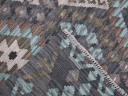 Surface texture of New Modern Design rug with natural Wool and intricate pattern