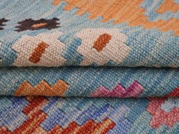 Close-up detail of New Modern Design rug from Pakistan showing Wool weave