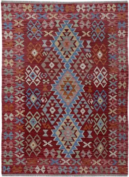 Full view of New Modern Design rug from Pakistan, 182 × 124 cm in Multi Color tones