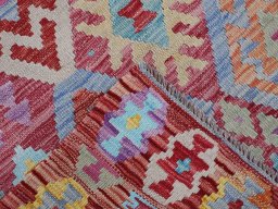 Surface texture of New Modern Design rug with natural Wool and intricate pattern