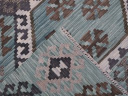 Surface texture of New Modern Design rug with natural Wool and intricate pattern