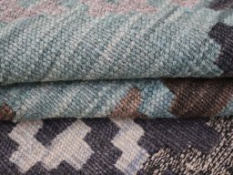 Close-up detail of New Modern Design rug from Pakistan showing Wool weave