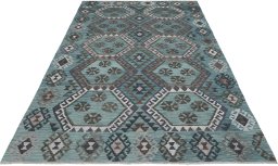Full view of New Modern Design rug from Pakistan, 290 × 208 cm in Multi Color tones