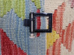 Corner detail of New Modern Design rug showing border pattern and Wool pile