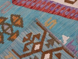Surface texture of New Modern Design rug with natural Wool and intricate pattern