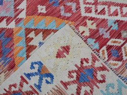 Surface texture of New Modern Design rug with natural Wool and intricate pattern