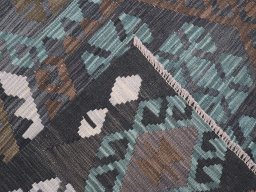 Surface texture of New Modern Design rug with natural Wool and intricate pattern