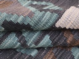 Close-up detail of New Modern Design rug from Pakistan showing Wool weave
