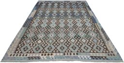 Full view of New Modern Design rug from Pakistan, 400 × 300 cm in Multi Color tones