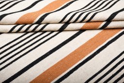 Corner detail of New Modern Design rug showing border pattern and Wool pile