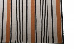 Close-up detail of New Modern Design rug from Iran / Persia showing Wool weave