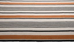 Full view of New Modern Design rug from Iran / Persia, 357 × 254 cm in Beige tones