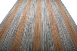 Close-up detail of New Modern Design rug from Iran / Persia showing Wool weave
