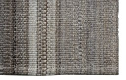 Backside of handmade New Modern Design rug showing knot structure and weave density