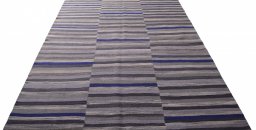 Surface texture of New Modern Design rug with natural Wool and intricate pattern