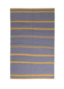 Full view of New Modern Design rug from Iran / Persia, 230 × 143 cm in Blue tones