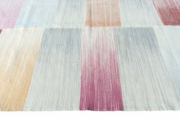 Close-up detail of New Modern Design rug from Iran / Persia showing Wool weave