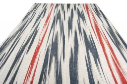 Close-up detail of New Modern Design rug from Iran / Persia showing Wool weave