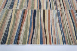 Close-up detail of New Modern Design rug from Iran / Persia showing Wool weave