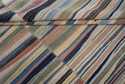 Full view of New Modern Design rug from Iran / Persia, 284 × 205 cm in Multi Color tones