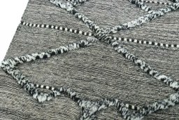 Surface texture of New Modern Design rug with natural Wool and intricate pattern