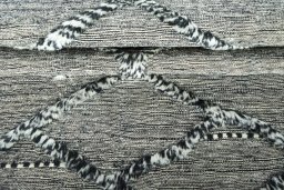 Full view of New Modern Design rug from Iran / Persia, 201 × 84 cm in Beige tones