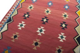 Surface texture of New Modern Design rug with natural Wool and intricate pattern