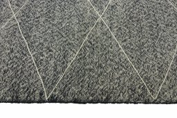 Close-up detail of New Modern Design rug from Iran / Persia showing Wool weave