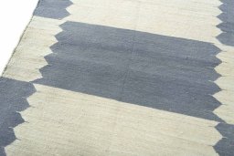 Surface texture of New Modern Design rug with natural Wool and intricate pattern