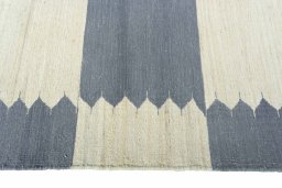 Close-up detail of New Modern Design rug from Iran / Persia showing Wool weave